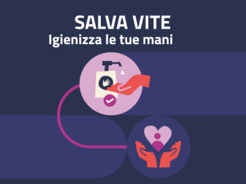 salva vite. igienizza le tue mani