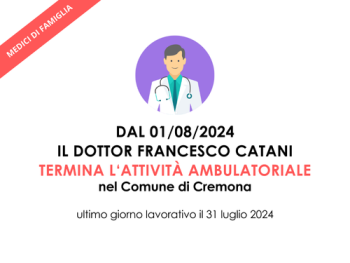AVVISO TERMINE ATTIVITA' DOTT. CATANI
