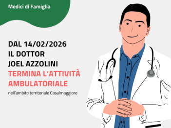 il dottor joel azzolini termina l'attività ambulatoriale