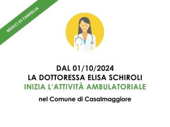 AVVISO INIZIO ATTIVITA' DOTT.SSA SCHIROLI AVVISO INIZIO ATTIVITA' DOTT.SSA SCHIROLI