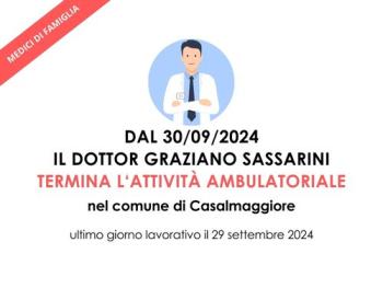 AVVISO TERMINE ATTIVITA' DOTT. SASSARINI AVVISO TERMINE ATTIVITA' DOTT. SASSARINI