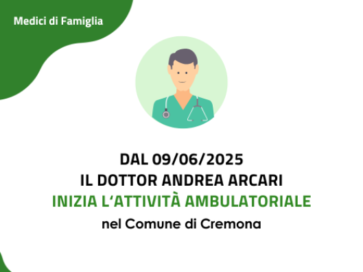 inizio attività arcari dal 9 giugno 2025 a cremona